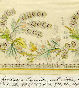 planches de broderie du XVIIIème siècle 